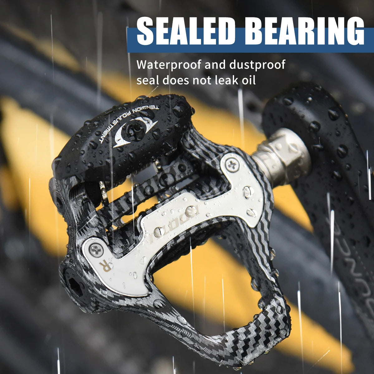 Carbon Pattern Road Bike Pedals Clipless Pedals Bicycle Racing Shoe Pedals For Shimano/KEO System System Clip-On Pedals