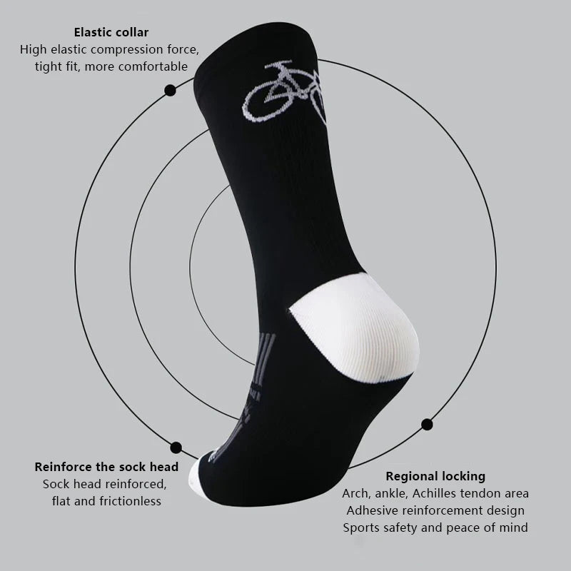 Cycling Socks MTB bike Socks Breathable Quick-Drying Stretch Road Bicycle Socks Outdoor Sports Racing Running Cycling Socks