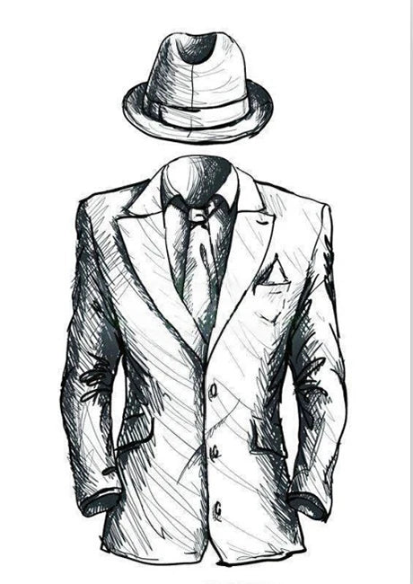 SILIWEYA Double Breasted Business Men&