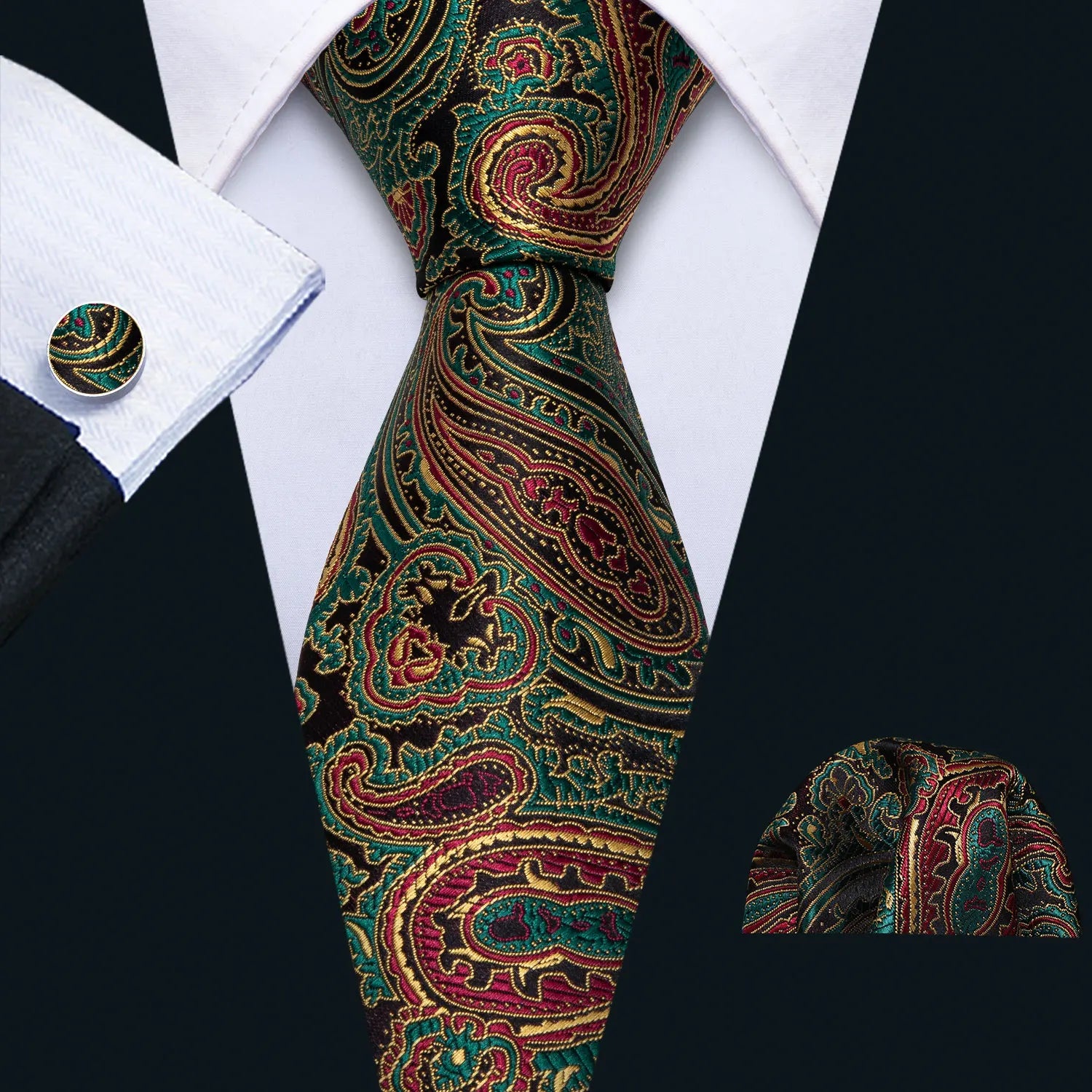 Barry.Wang Jacquard Brown &amp; Gold Men&