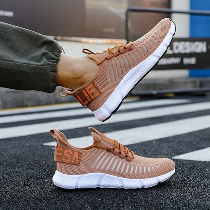 Summer Men Sneakers Lightweight Breathable Mesh Outdoor Casual Shoes Fashionable Tennis Training Shoes Men&