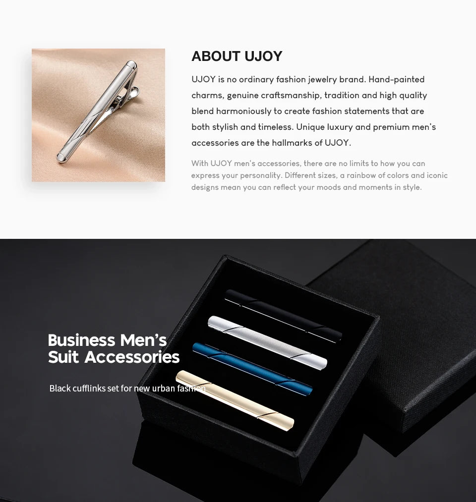 Minimalist Tie Clip For Men Tie Clip To Man Shirt Business Party Gift Box Jewelry Men&