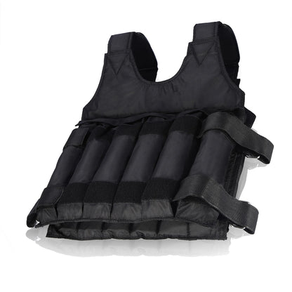 Max.50kg Loading Fitness Weighted Vest with 12 Pouches Training Fitness Jacket Adjustable Fitness Equipment For Boxing Training