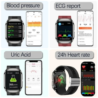GUHUAVMI New Smart Watch Airbag air pump measurement Blood pressure Health Sport 2.06 inch AMOLED retina touch screen Smartwatch