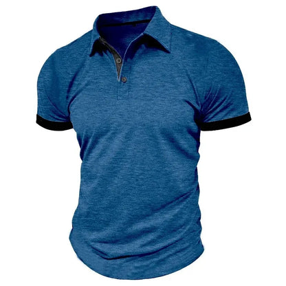 Animal Game Mens Short Sleeve Polo Shirt Solid Color Streetwear Lightweight Lapel T Shirts for Men Summer Sport Business Shirt