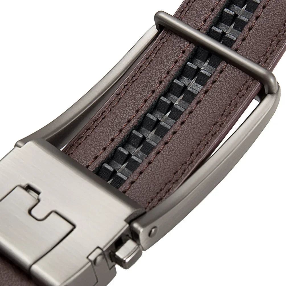 Click Belts for Men Luxury Brand Designer Fashion Automatic Buckle Genuine Leather Men&