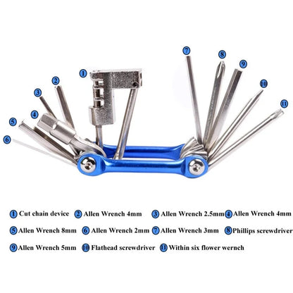 WEST BIKING 11 in 1 Bicycle Repair Tool Multifunction Bicycle Repair Set MTB Road Bike Repair Tools Kit Wrench Screwdriver