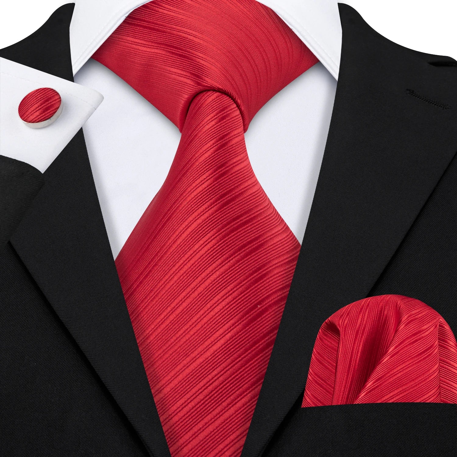 Barry.Wang Jacquard Bright Red Men&