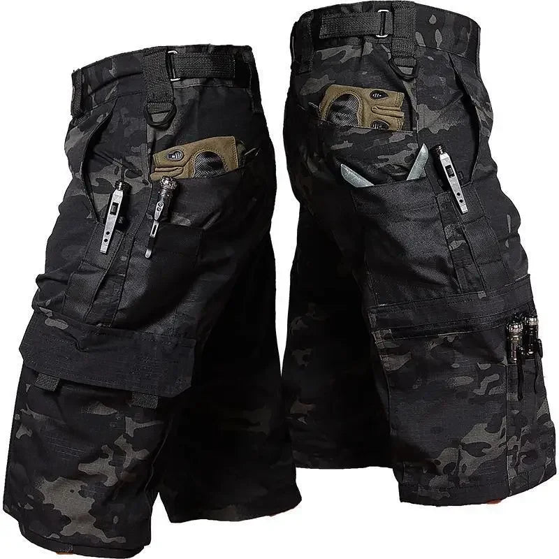 Military Green Outdoor Cargo Pant Men Tactical Shorts Summer Waterproof Urban Shorts Trekking Camping Multi Pocket Hiking Shorts
