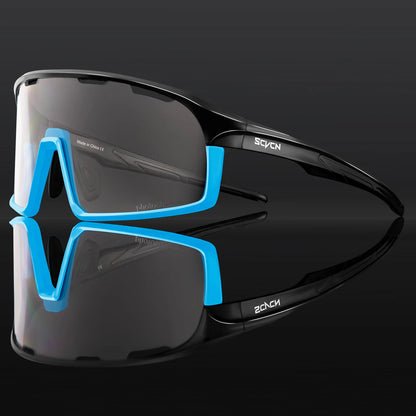 SCVCN Photochromic Cycling Sunglasses Cycling Glasses UV400 Bicycle Eyewear Sports MTB Outdoor Bike Goggles Sunglasses Eyepieces