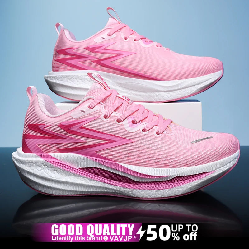 Men Running Shoes Carbon Board Speciality Marathon Sports Breathable Lightweight Women&