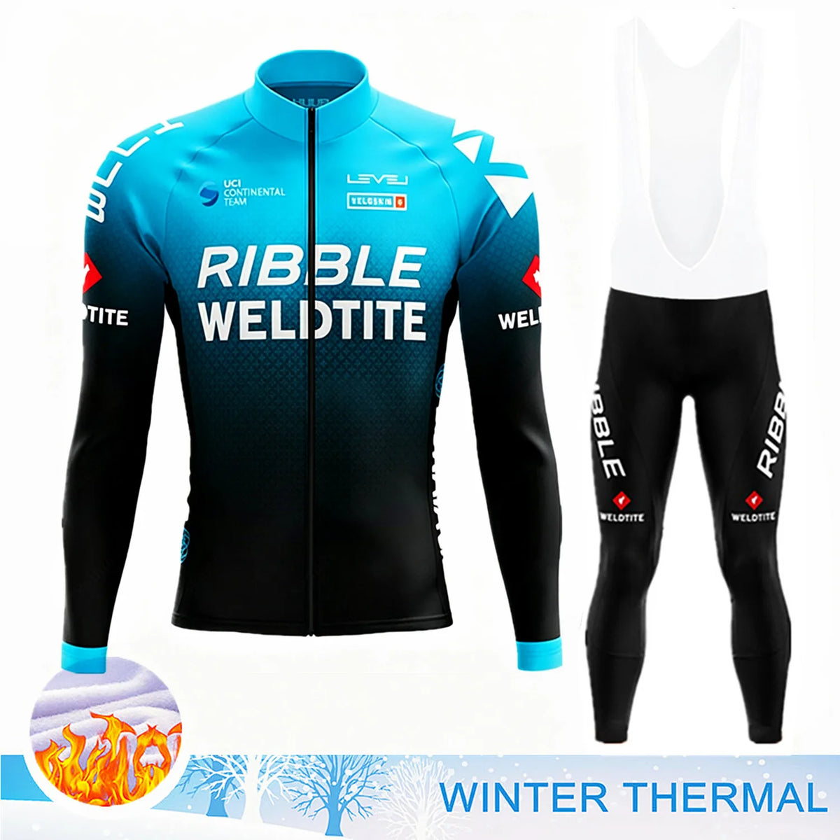 2027 Winter Thermal Fleece Cycling Clothes Long Sleeve Uniform Costume Sport Bike MTB Fleece Jersey Sports Set Bicycle Clothing