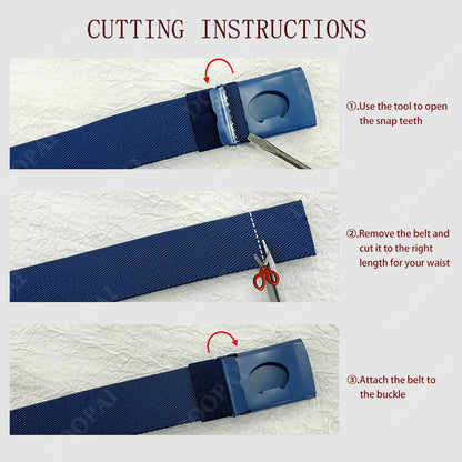 Men Female Belts Military Nylon Adjustable Belt Outdoor Travel Tactical Waist Belt with Plastic Buckle for Pants 125cm