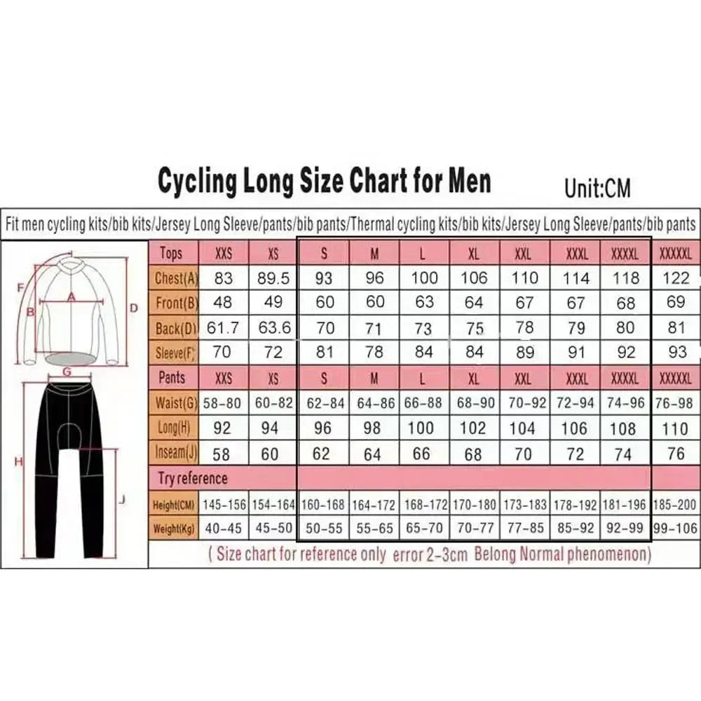 UAE Team Cycling Jersey 2026 Set Clothing Suit Winter Summer Mens Long Sleeve MTB Bike Road Pants Bib Ropa Ciclismo