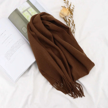 High Quality Solid Color 100% Wool Scarf Men&