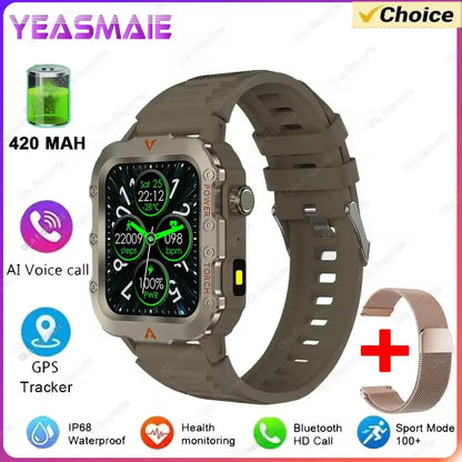 2025 New SmartWatch Men Militray Outdoor GPS Sport Watches Heart Rate Sleep Waterproof Smart Watch IOS Android