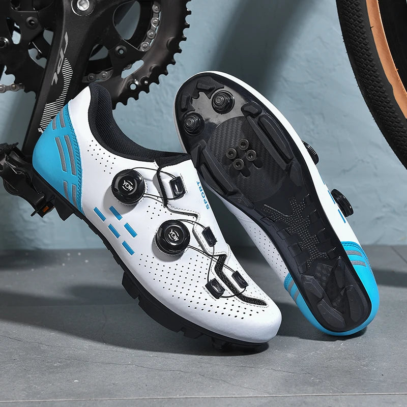 Mens Cycling Shoes Anti-slip Mountain Bike Shoes Unisex Road Cycling Sneakers Racing Shoes Outdoor Womens Bicycle Sneakers Mtb