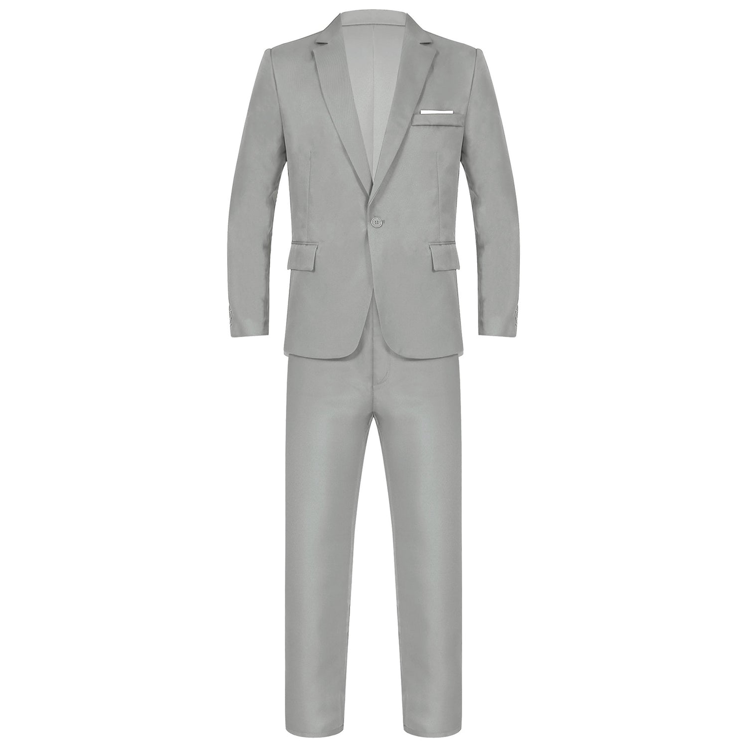 Men Gentleman Suit 2Pcs Formal Uniform Long Sleeve Lapel Blazer Jacket with Pants Office Meetings Business Wedding Party Outfits