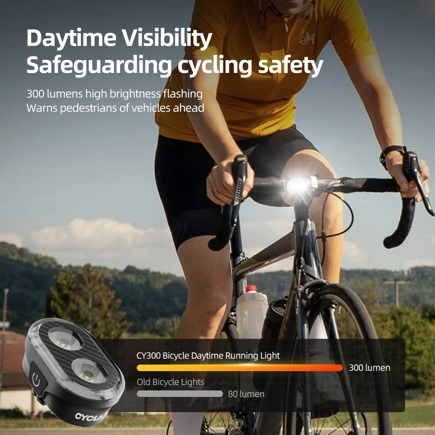 CYCLAMI Bicycle Headlights Front Light Type-C Charging Waterproof MTB Road Bike Lights Cycling Accessories