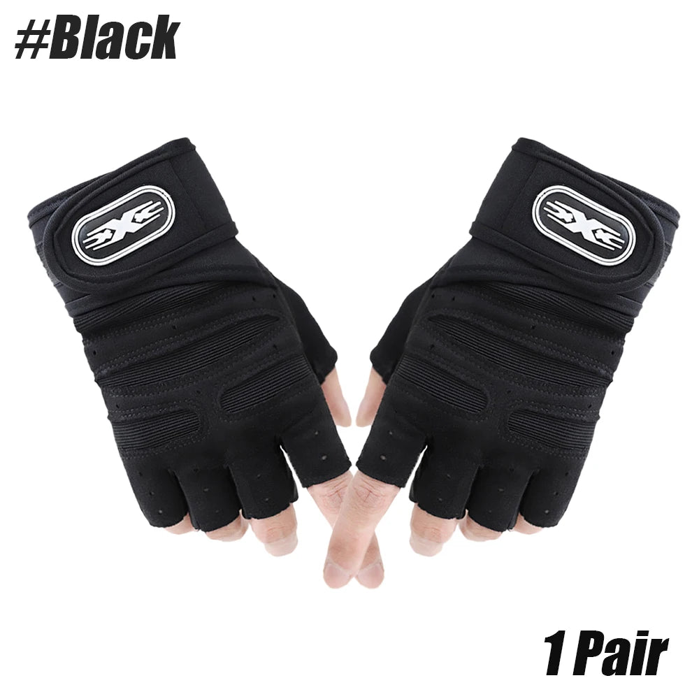 1 Pair Workout Gloves, Antislip Weight Lifting Gloves, Superior Grip &amp; Palm Protection for Weightlifting, Fitness, Gym, Cycling