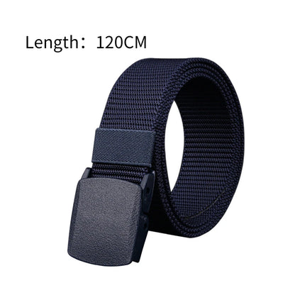 Men Belt Jeans Belts Adjustable Belt Men Outdoor Travel Waist Belt with Plastic Buckle for Pants Soft Nylon Sports Accessories