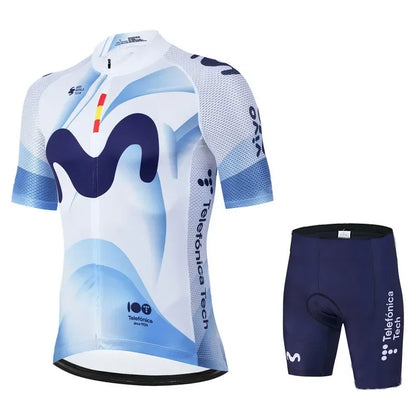 Movistar Pro Team Summer Cycling Jersey Suit Men&