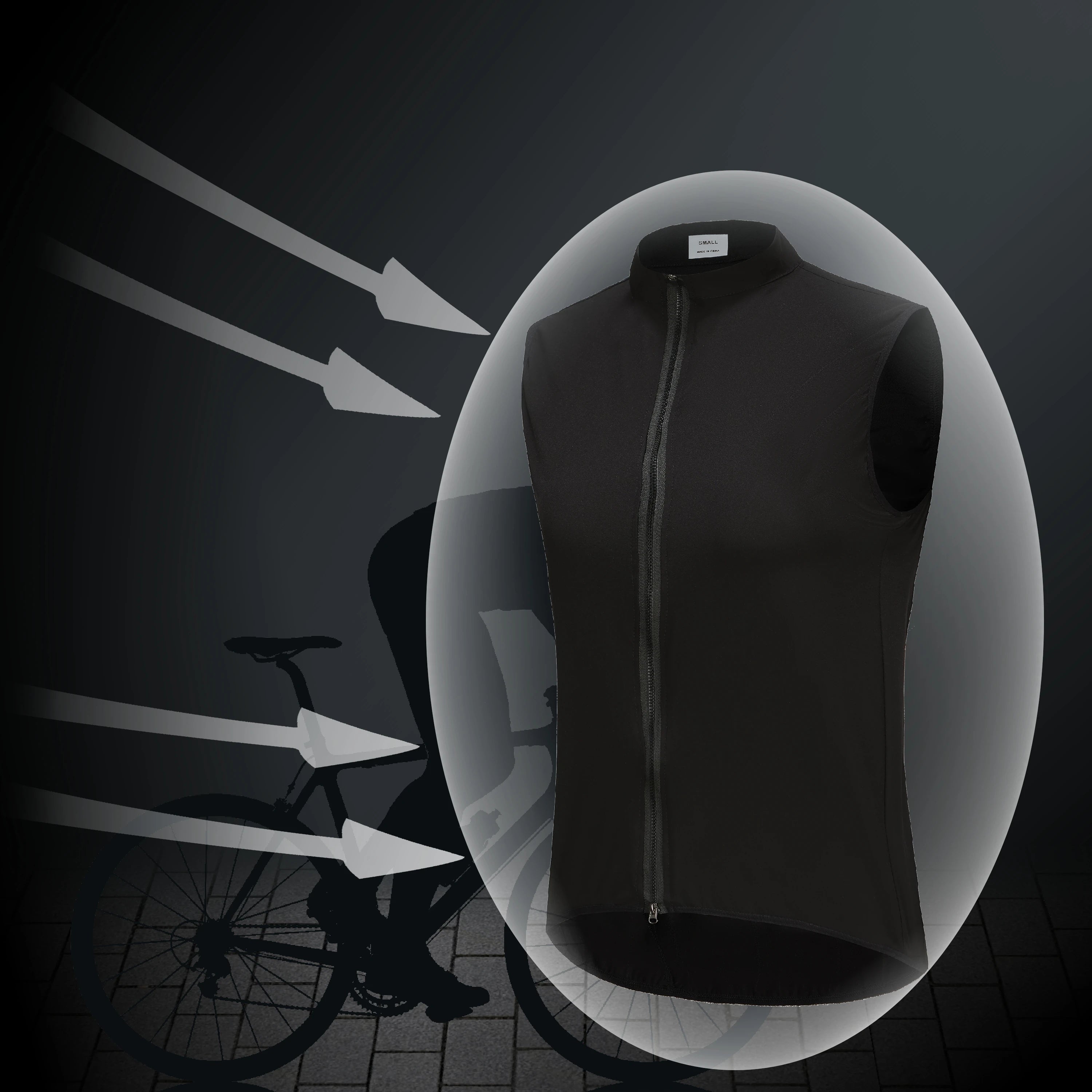 Rsantce Men Jerseys Windproof Lightweight Cycling Sleeveless Jacket Mtb Bike Uniform Bicycle Jersey Clothing Vest