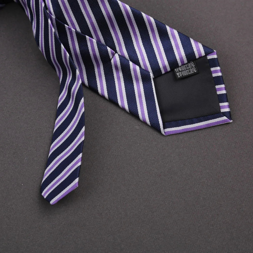 Man Thin Ties Striped Designer Necktie Men Business Formal Wedding Tie 8cm Blue Red Neck Ties Fashion Shirt Necktie Accessories