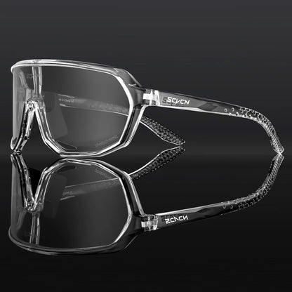 SCVCN Photochromic Cycling Sunglasses Cycling Glasses UV400 Bicycle Eyewear Sports MTB Outdoor Bike Goggles Sunglasses Eyepieces
