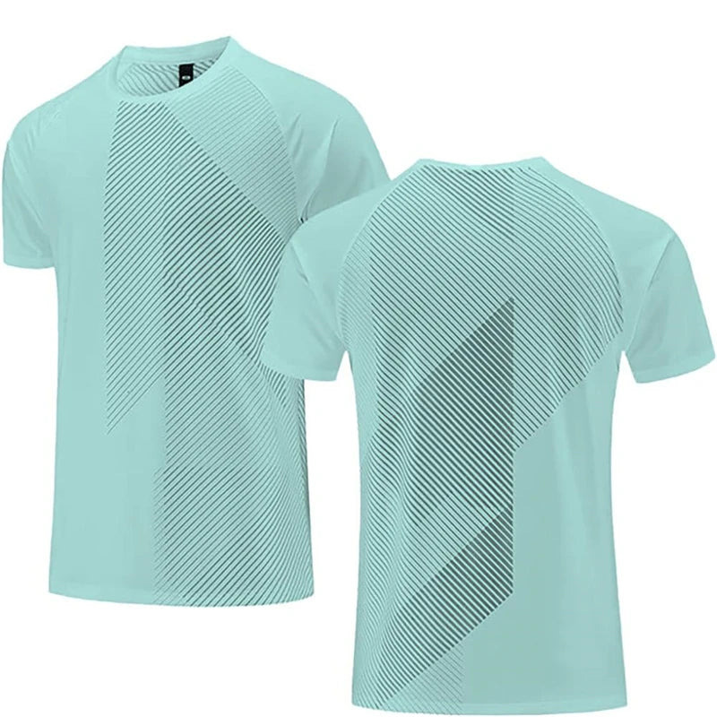 Simple Fashion Solid Color Sports T Shirts Summer Casual Breathable 3D Printed Fitness T-shirts Loose Quick Dry Men Women Tees