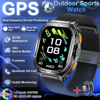 Outdoor TREX3 Smartwatch GPS 10ATM Waterproof Compass Altimeter 530mAh Battery Bluetooth Call Men Sports Smart Watch GUHUAVMI
