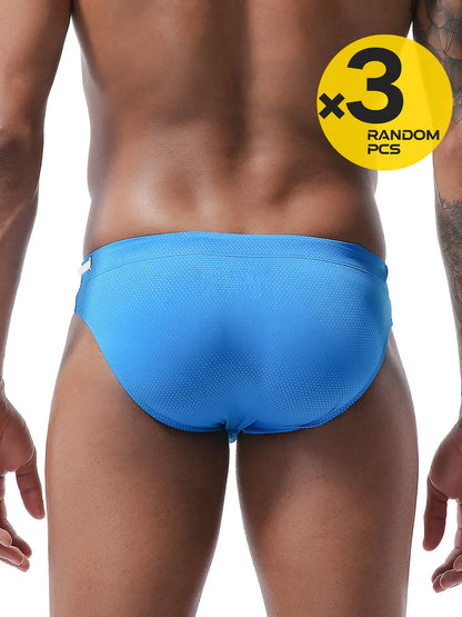 Sexy Bikini Swimwear for Men - 3PC Swim Briefs Man Swimsuit Surfing Beachwear Bathing Shorts - Water Sport Wear