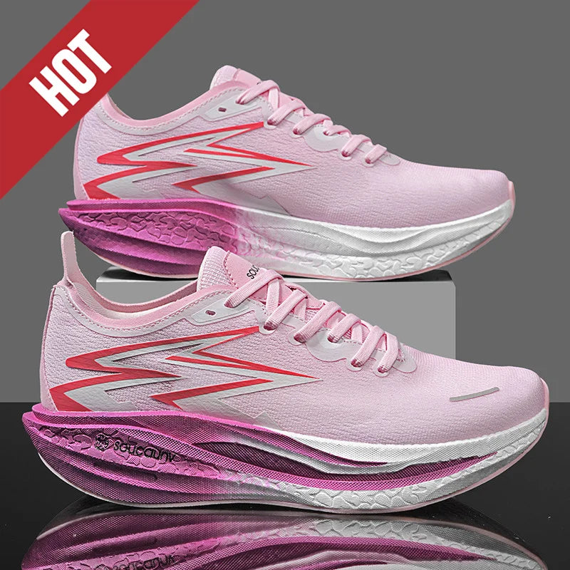 NEW Running Shoes Carbon Board Marathon Men Sports Breathable Lightweight Women&