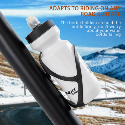 HUALONG No Logo 3K Carbon Fiber Bicycle Water Bottle Cage MTB Road Gravel Bike Water Bottle Holder Cages Matte Black, Weight (19