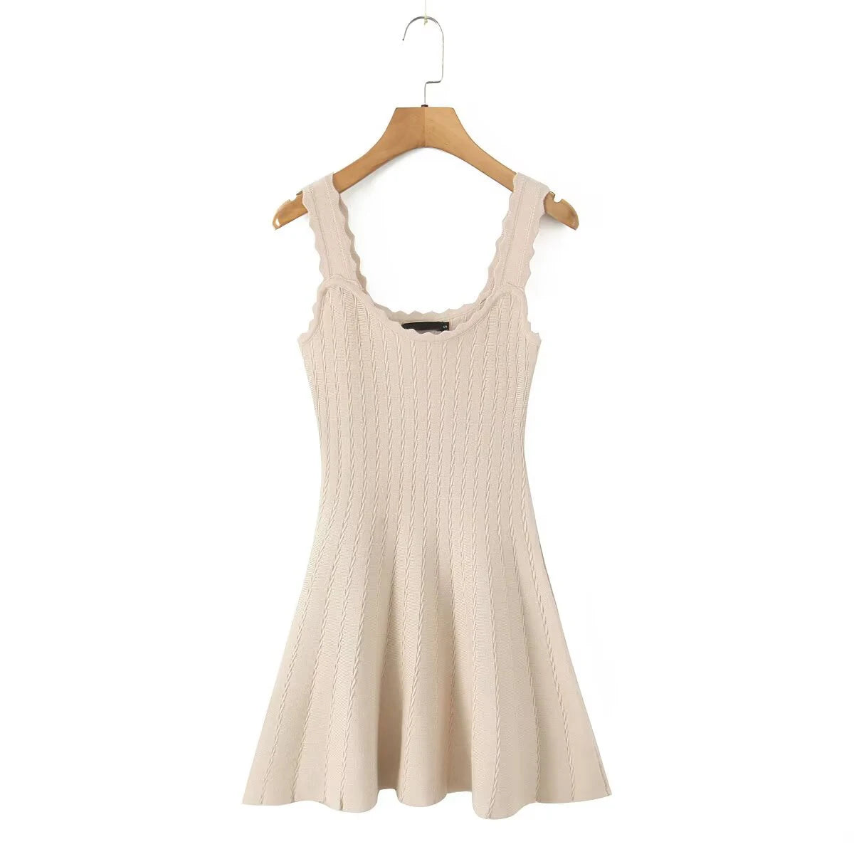 YENKYE 2025 Women O Neck Sleeveless A-line Slim Knit Dresses Casual Autumn Tank Mini Dress