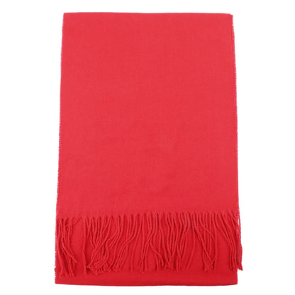 Tassel Scarfs Imitation Cashmere Men Solid Color Fashions Winter Warmth Windproof Thickened Elongated Scarf Women&
