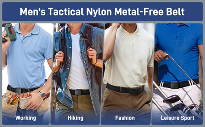 Tactical Belt for Man Golf Outdoor Casual Canvas Belt Black Training Trouser Belt Wide Automatic Buckle Nylon Belt Hunting Sport