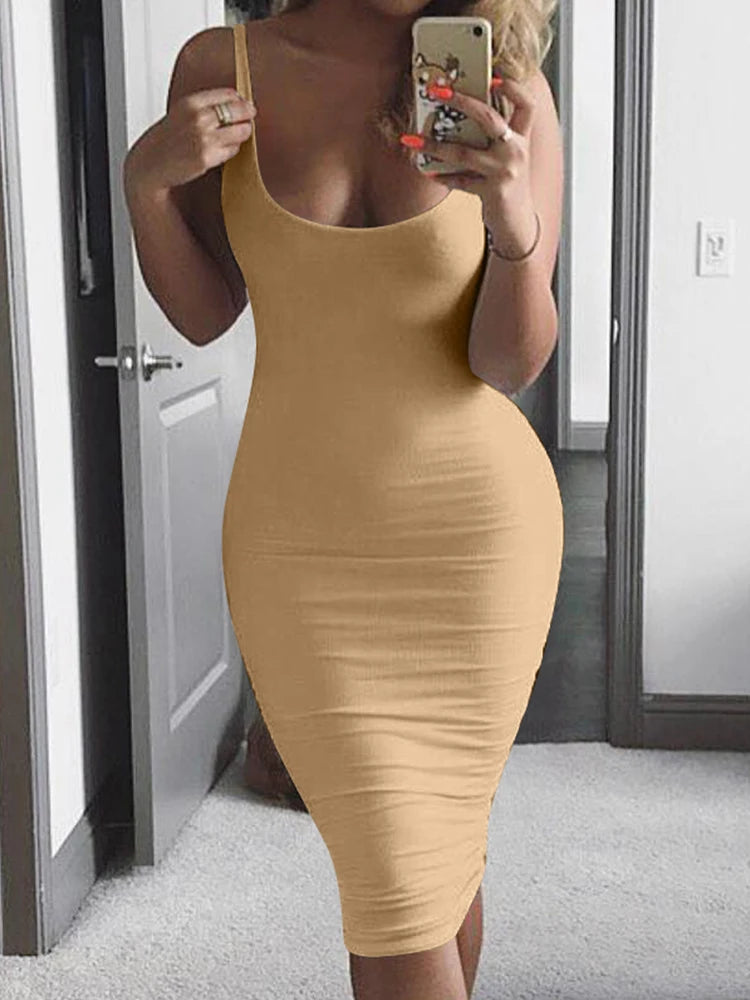 AliExpress Summer Sexy Tank Top Dress European and American Plus Size Women&