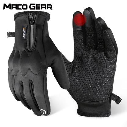 Winter Motorcycle Gloves Thermal Touch Screen Windproof Anti-skid Protective Gear for Sport Motorbike Cycling Riding Skiing Bike