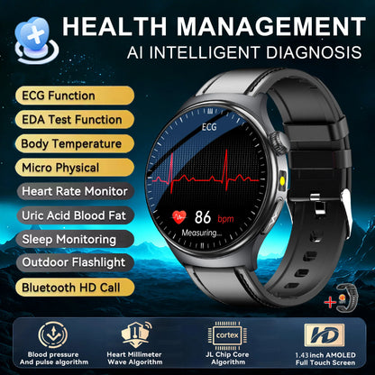 2026 New Accurate Diagnosis Smart Watch Body Fat ECG Blood oxygen BP Health Sport HD AMOLED Screen call Smart watch Men women
