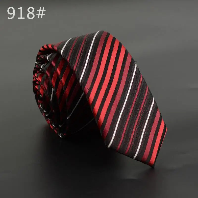 5cm Width Mens Ties New Fashion Plaid Neckties Corbatas Gravata Jacquard Woven Slim Tie Business Wedding Stripe Neck Tie For Men