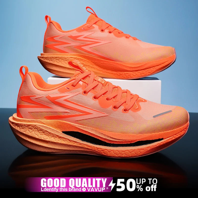 Men Running Shoes Carbon Board Speciality Marathon Sports Breathable Lightweight Women&