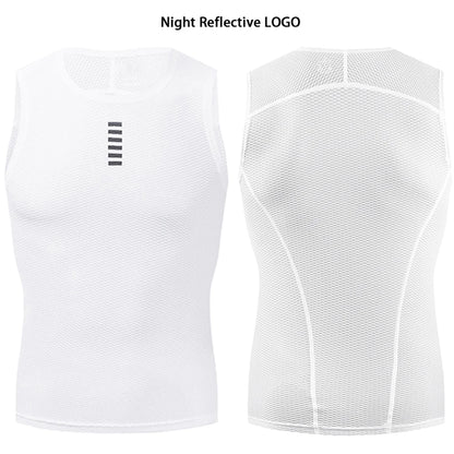 Cycling Underwear Sport Base Layer White Cycling Jersey Reflective Vest Men Undershirt Quick Dry Elastici Vest Road Bike Jersey