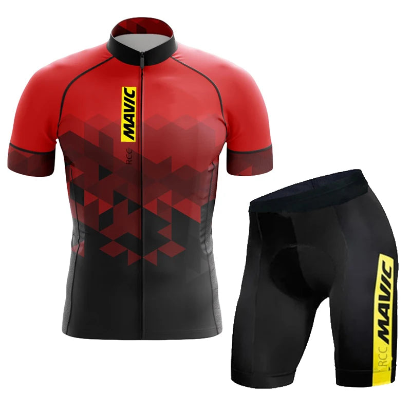 RCC MAVIC Pro Team Cycling Jersey Set Cycling Clothing Summer Road Bike Shirts Suit Bicycle Bib Shorts MTB Ropa Ciclismo Maillot