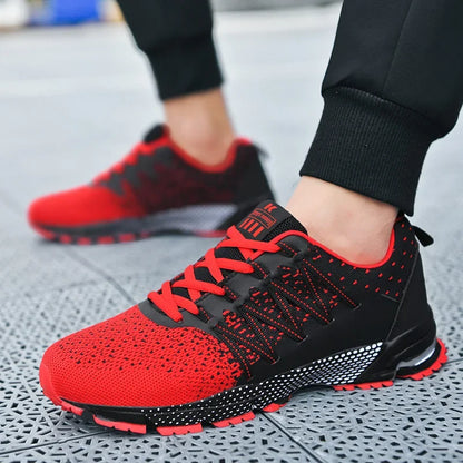 2025 Thick Soled Sports Shoes Youth Mesh Breathable Running Shoes Trend Spring Summer Korean Large Black and White Shoes walk