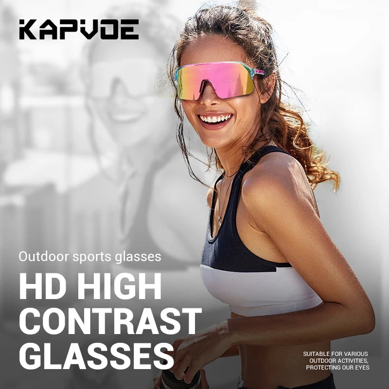 KAPVOE Cycling Glasses Outdoor Sports Bicycle Sunglasses Running Eyewear Men MTB Cycling Sunglasses Women Road Bike Glasses