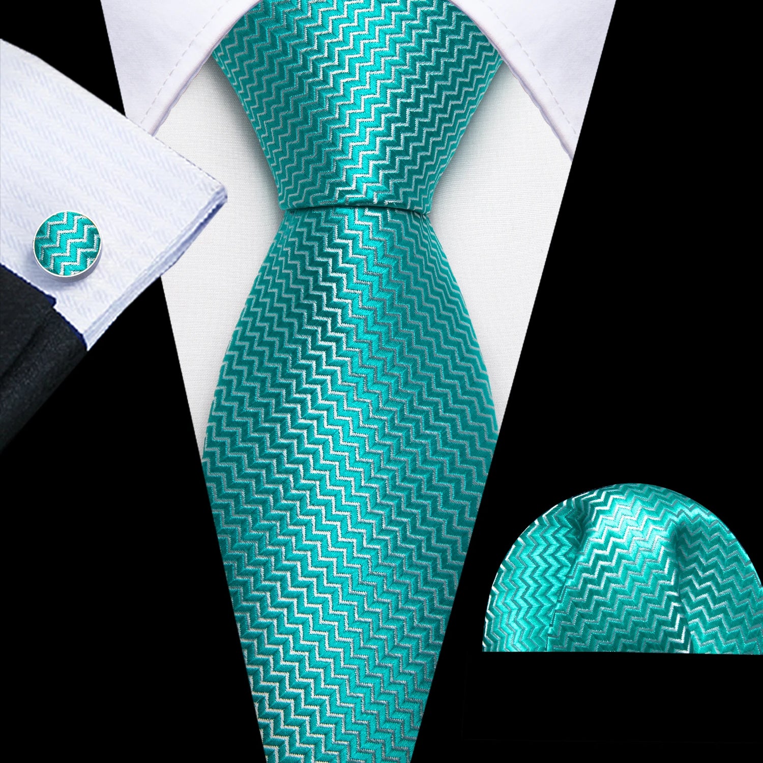 Barry.Wang Jacquard Water Duck Blue Men&