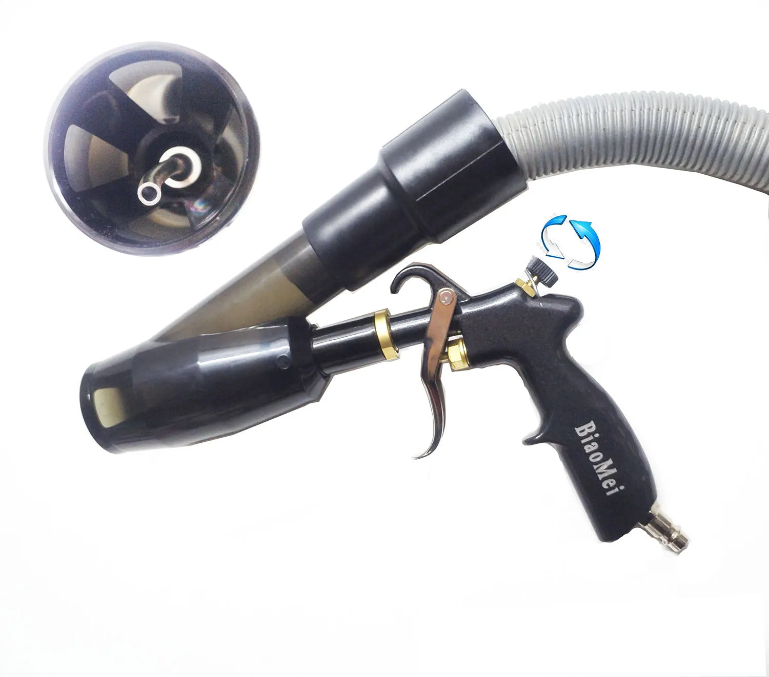 Car Interior Detailing Air Blow Tornado Gun &amp;vacunm Gun ,Cleaning Tornador Gun Quickly Blasts Dirt and Dust