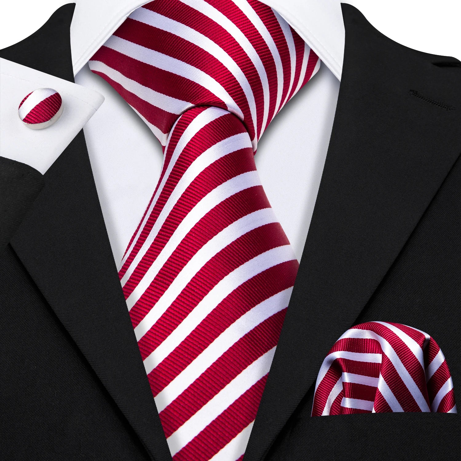 Barry.Wang Jacquard Bright Red Men&