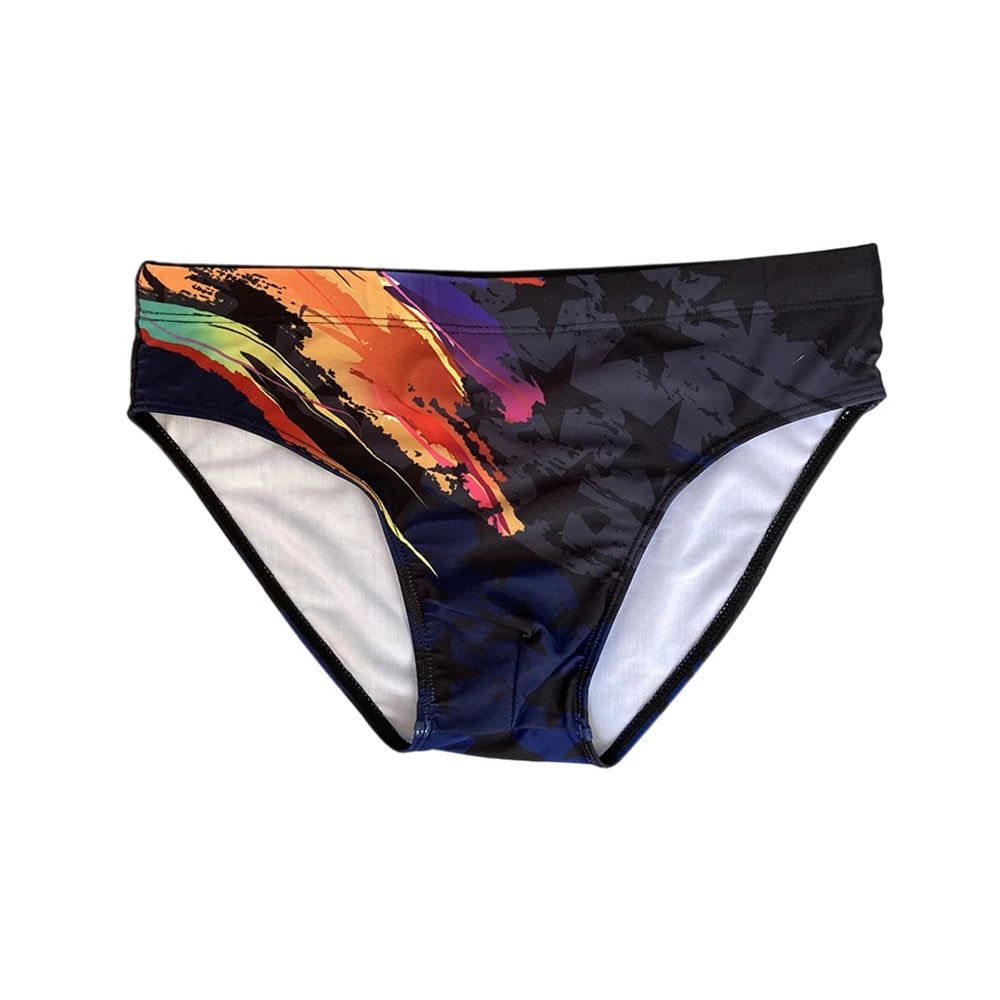 New Swimwear Sexy Low Waist Mens Bathing Swimsuit Quick Dry Pad Push Up Sunga Mayo Trunks Male Sport Beach Surfing Swim Briefs